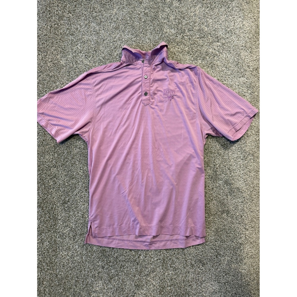 FootJoy Golf Polo Mens S Purple Las Vegas Paiute Short Sleeve Performance Stripe